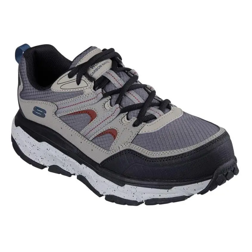 Skechers Work Mens D`lux Journey Comp Toe Sneakers US 13 Grey Slip Resistant