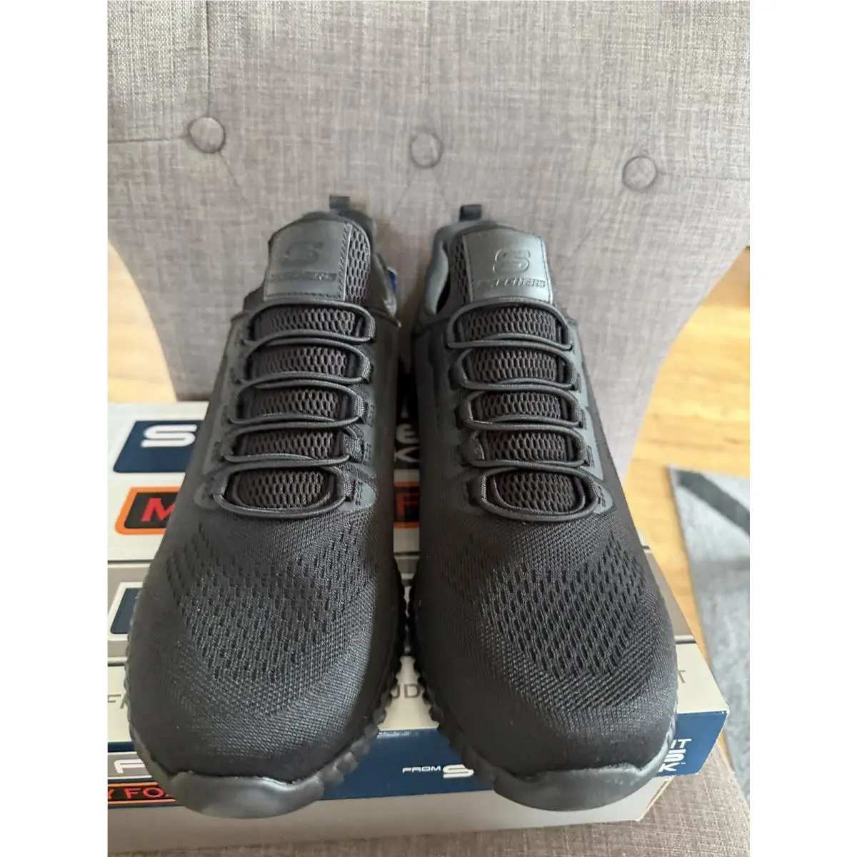 Men`s Skechers Work Cessnock 11.5 Wide Fit Black Memory Foam Slip Resistant