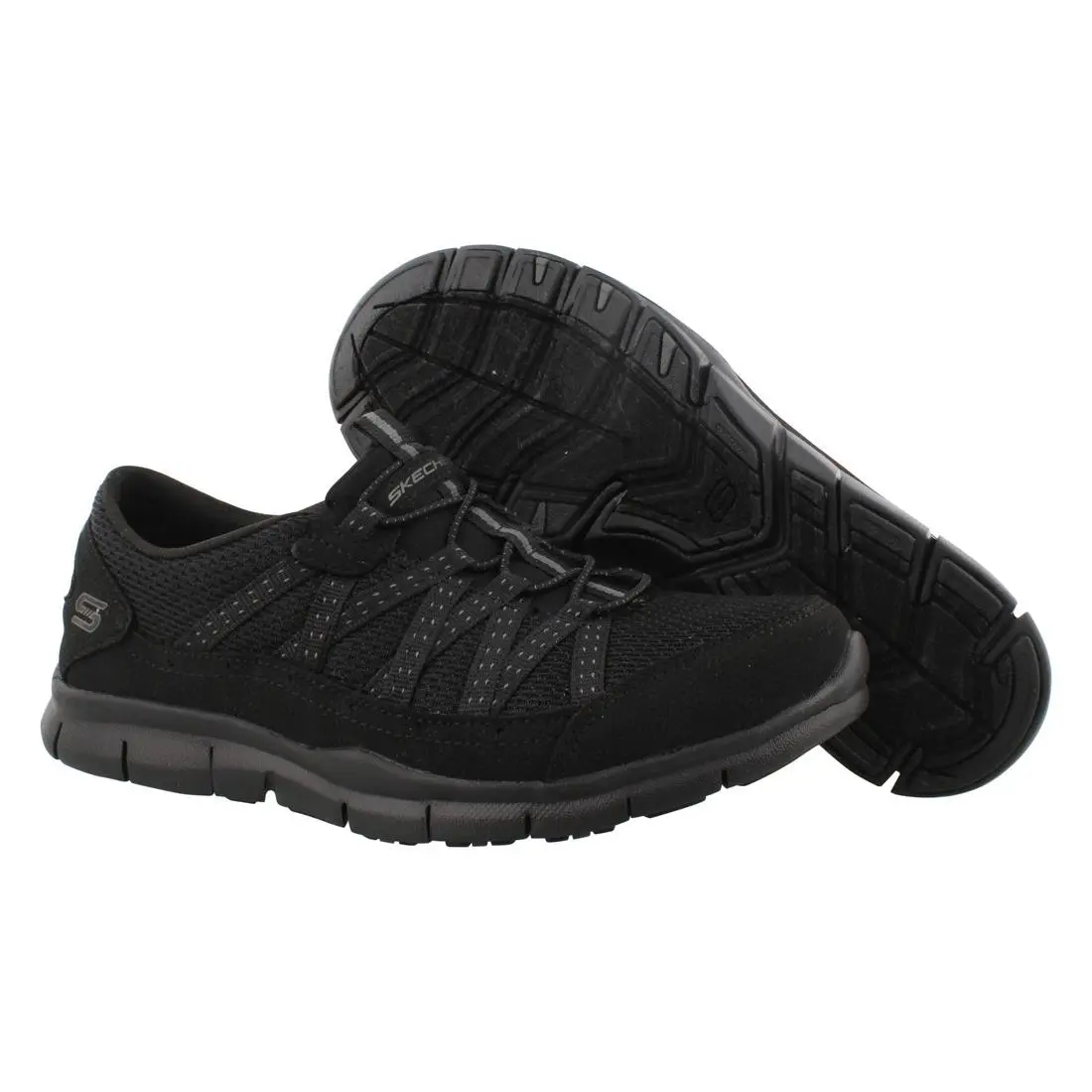 Skechers Sa Grts Strolling Wide Womens Shoes Size 8 Color: Black
