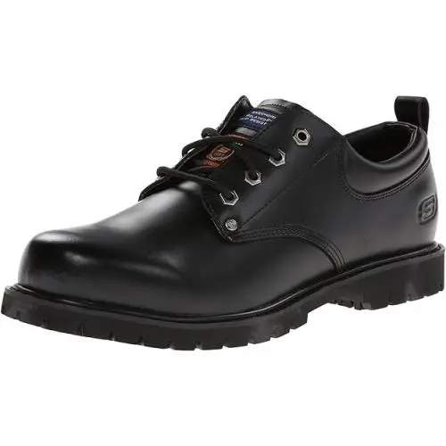 Skechers Men`s Cottonwood Fribble Work Shoes Black Size 12 Memory Foam