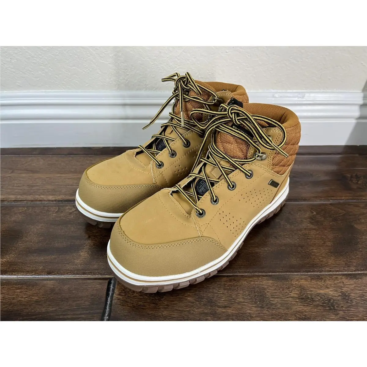 Skechers Womens Work Mccoll Comp Toe Lace up Shoes Boot Sneaker in Tan US SIZE8