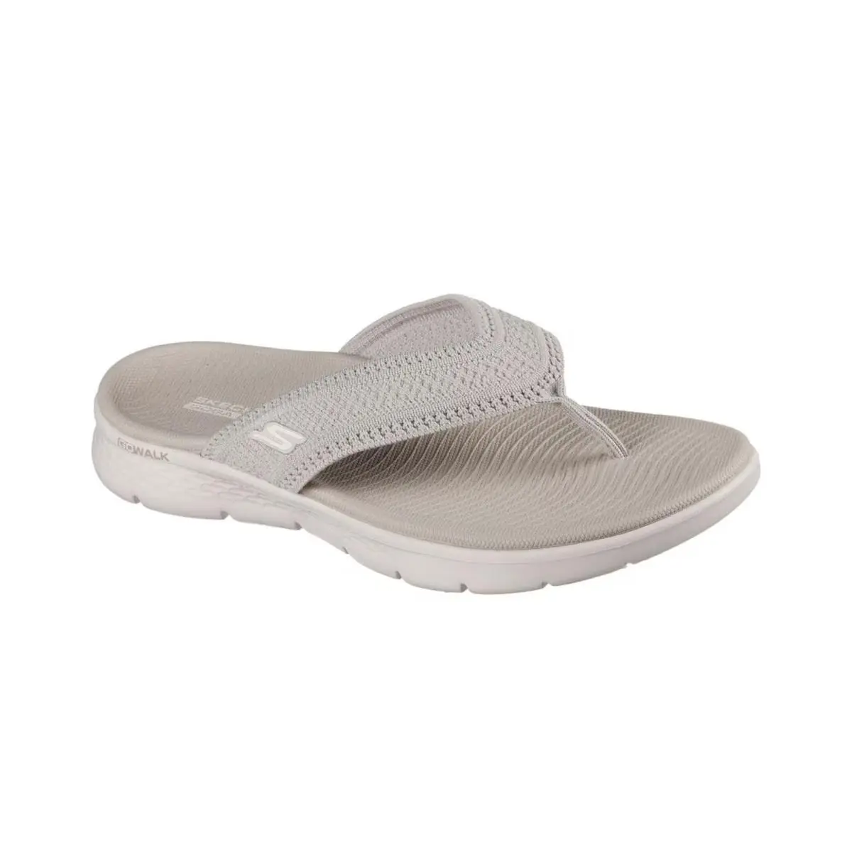 Skechers Women`s Go Walk Flex Flip-flop Thong Sandals Taupe SZ 9 - Taupe