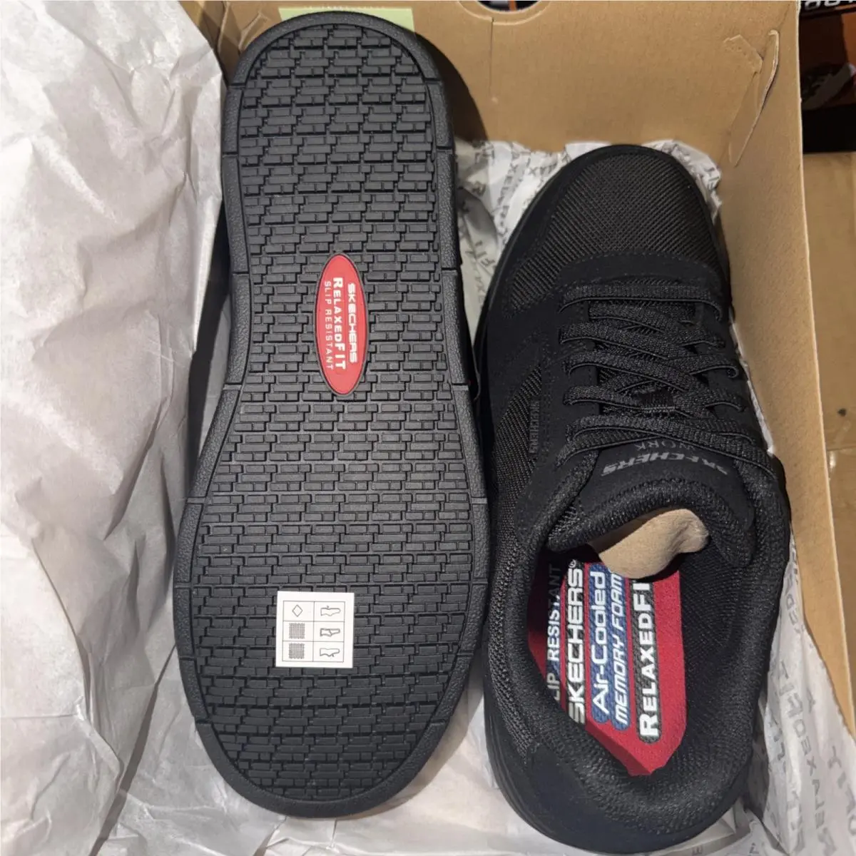 Skechers shoes - Skechers Relaxed Fit Watab Shred Treads - 200243/BLK - Black 3
