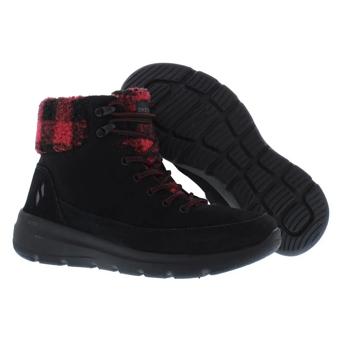 Skechers Glacial Ultra Timber Boot Womens Shoes Size 6 Color: Black/red