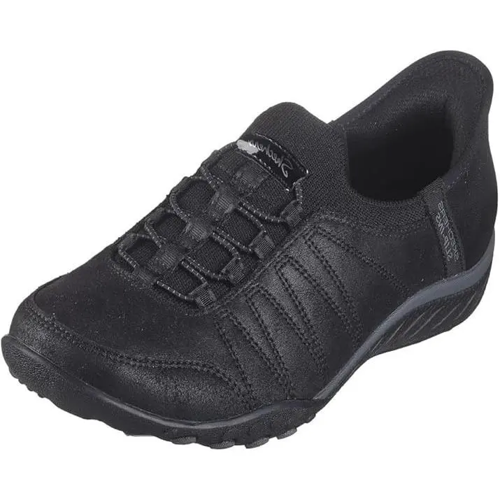 Skechers Women`s Breathe Easy-home Body Sneaker-BBK-10 - Black