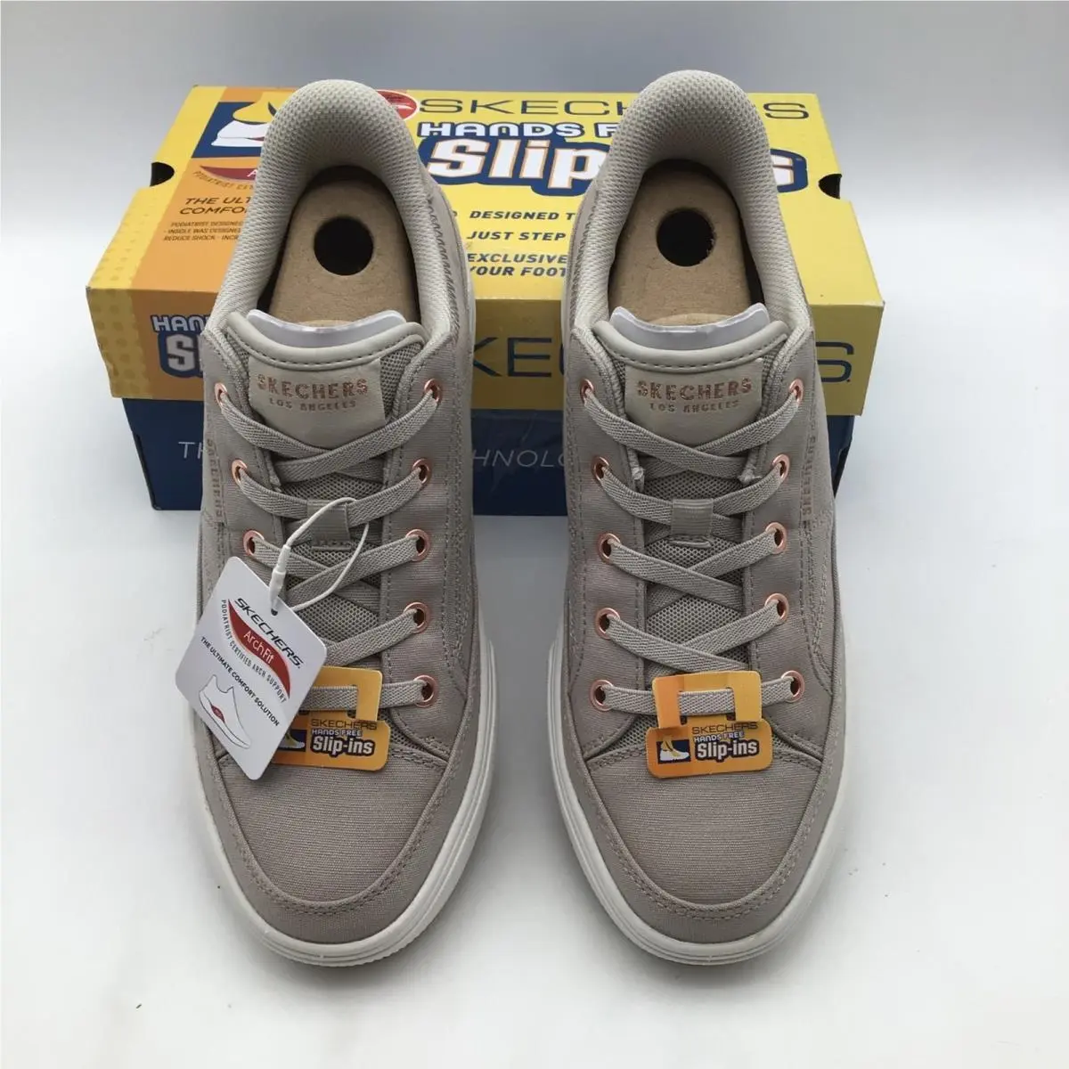 Skechers shoes - Hands Free Slip-ins Arch Fit Arcade - See Ya There - Beige 1