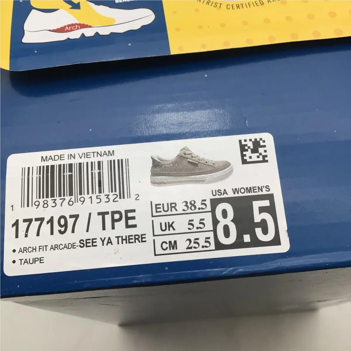 Skechers shoes - Hands Free Slip-ins Arch Fit Arcade - See Ya There - Beige 5