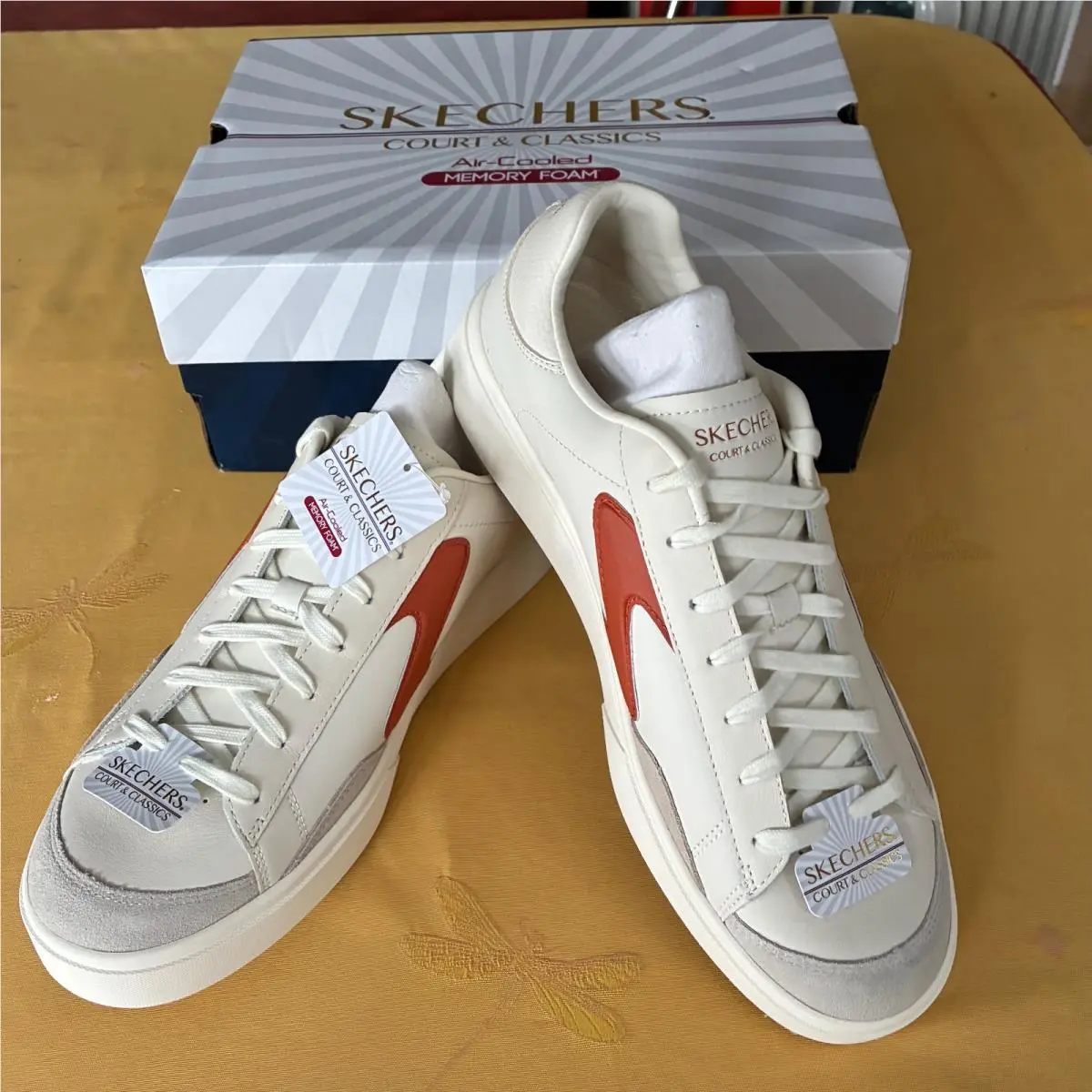 Skechers Men’s Court Classic Natural Orange Size 11