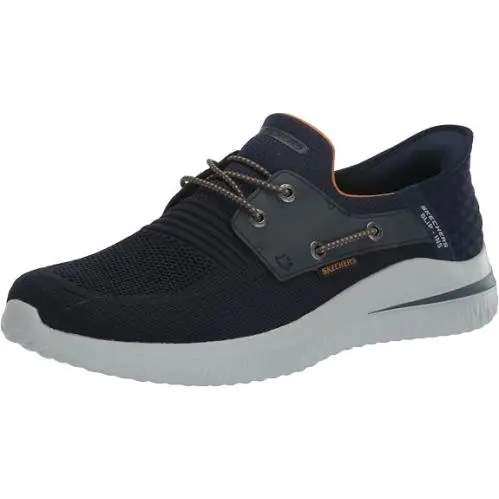 Skechers Men`s Delson 3.0-Roth 210606 Low Profile Bungee Lace Slip-Ins-NVY-7