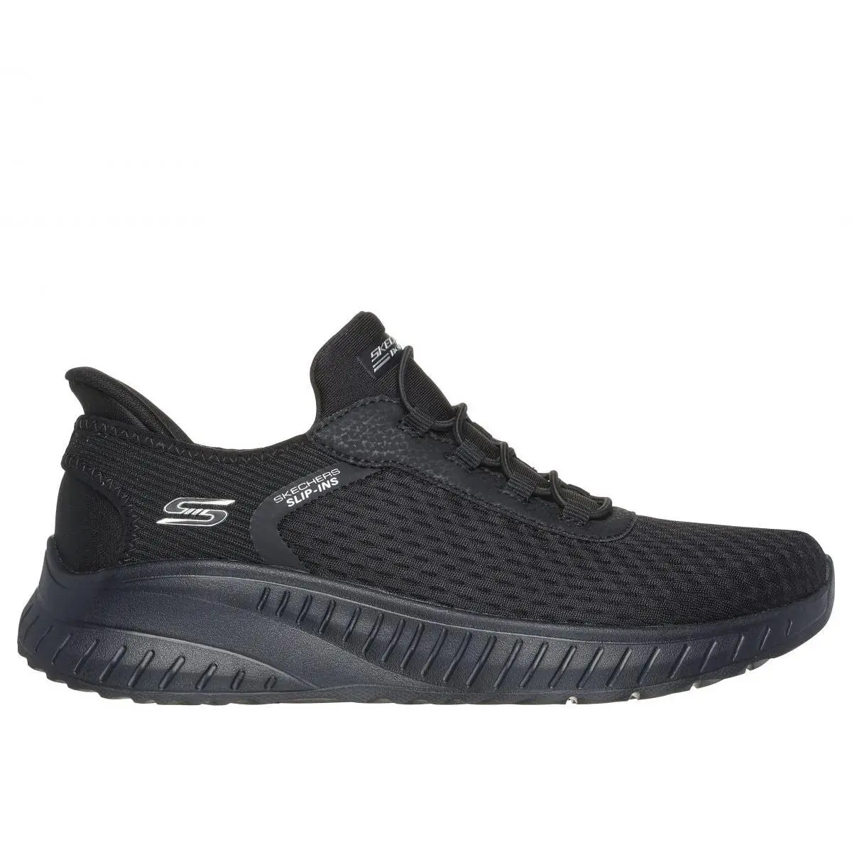 Skechers Women`s Slip-ins: Bobs Sport Squad Chaos Black/black - 117504-BBK 5.5-D
