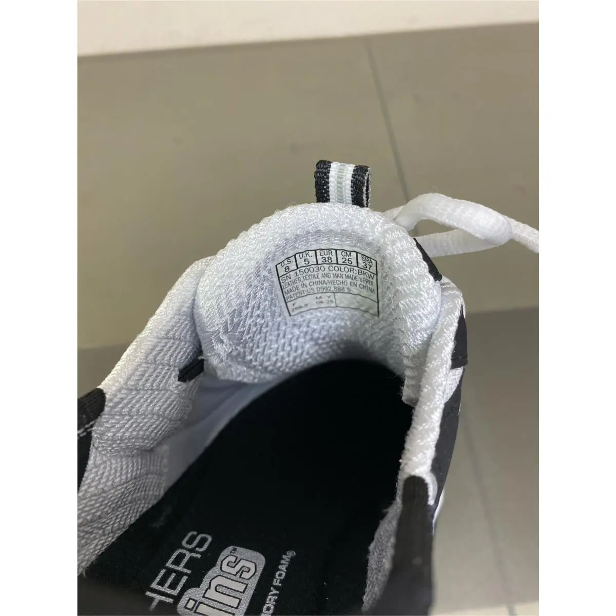 Skechers shoes - BLACK/WHITE (UPC: 196989389257) 4