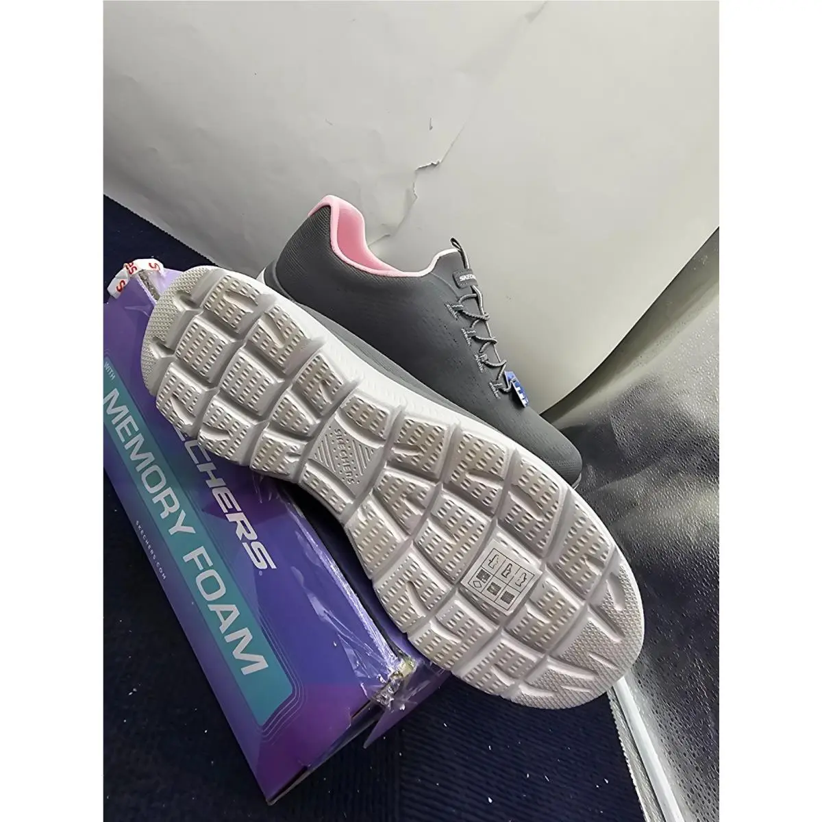 Skechers shoes - Charcoal Pink 1