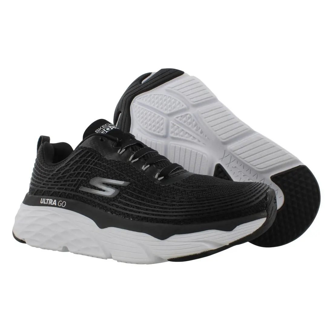 Skechers Max Cushioning Elite Womens Shoes Size 9 Color: Black/white - Black/White, Main: Black