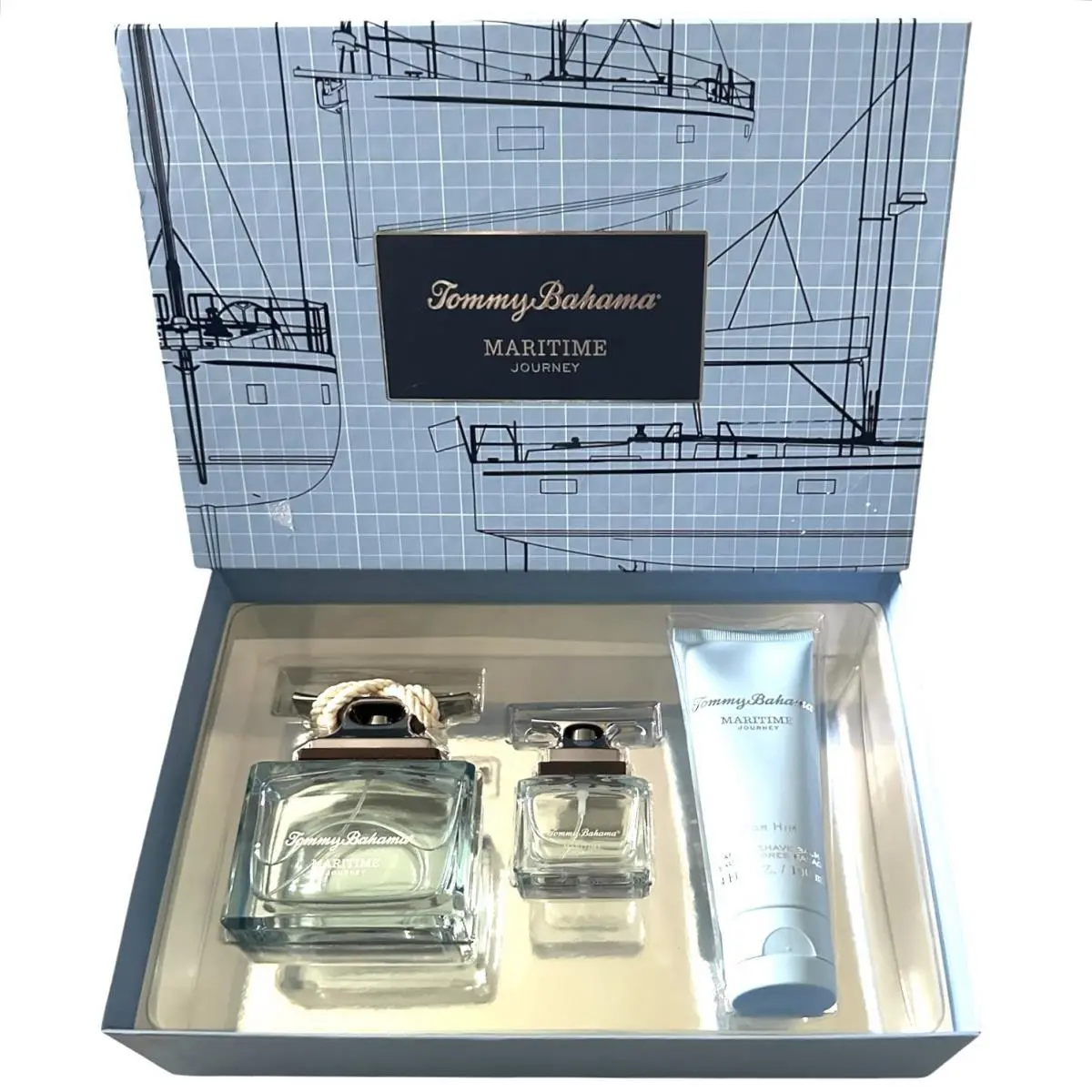 Tommy Bahama Maritime Journey Cologne Gift Set 4.2oz Cologne+.5oz Cologne+ Balm