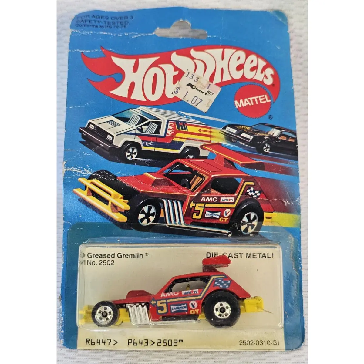 Vintage Nos 1981 Mattel Hot Wheels Greased Gremlin 2502-0310 G1 Malaysia
