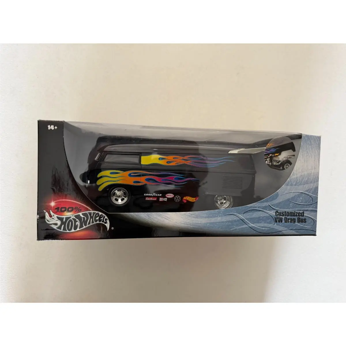 Hot Wheels Customized VW Drag Bus Black 1:18 BC8