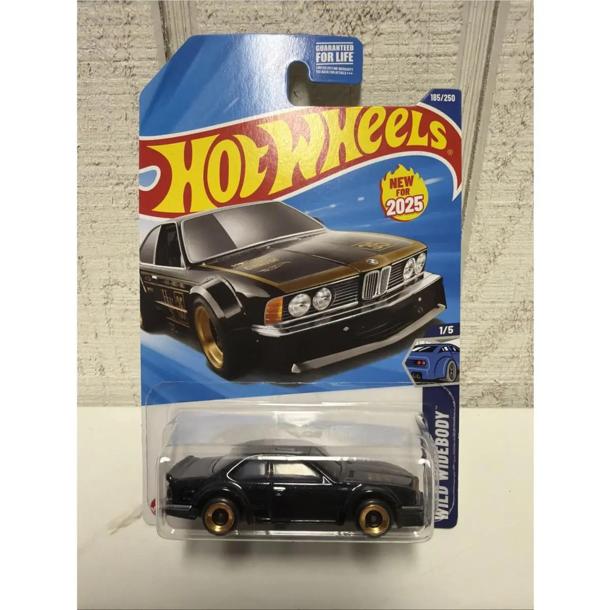 Hot Wheels 2025 Black and Gold Bmw 635 Csi Wild Widebody Paint Error