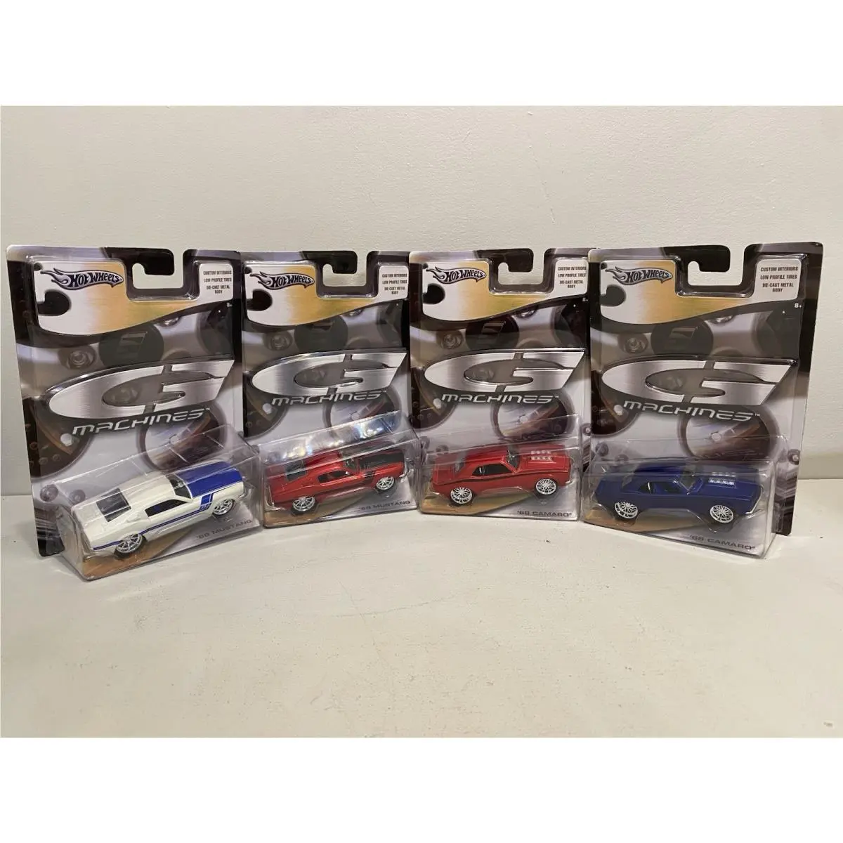 Hot Wheels G Machines 1:50 Set Of 4 Cars ‘68 Mustang Camaro