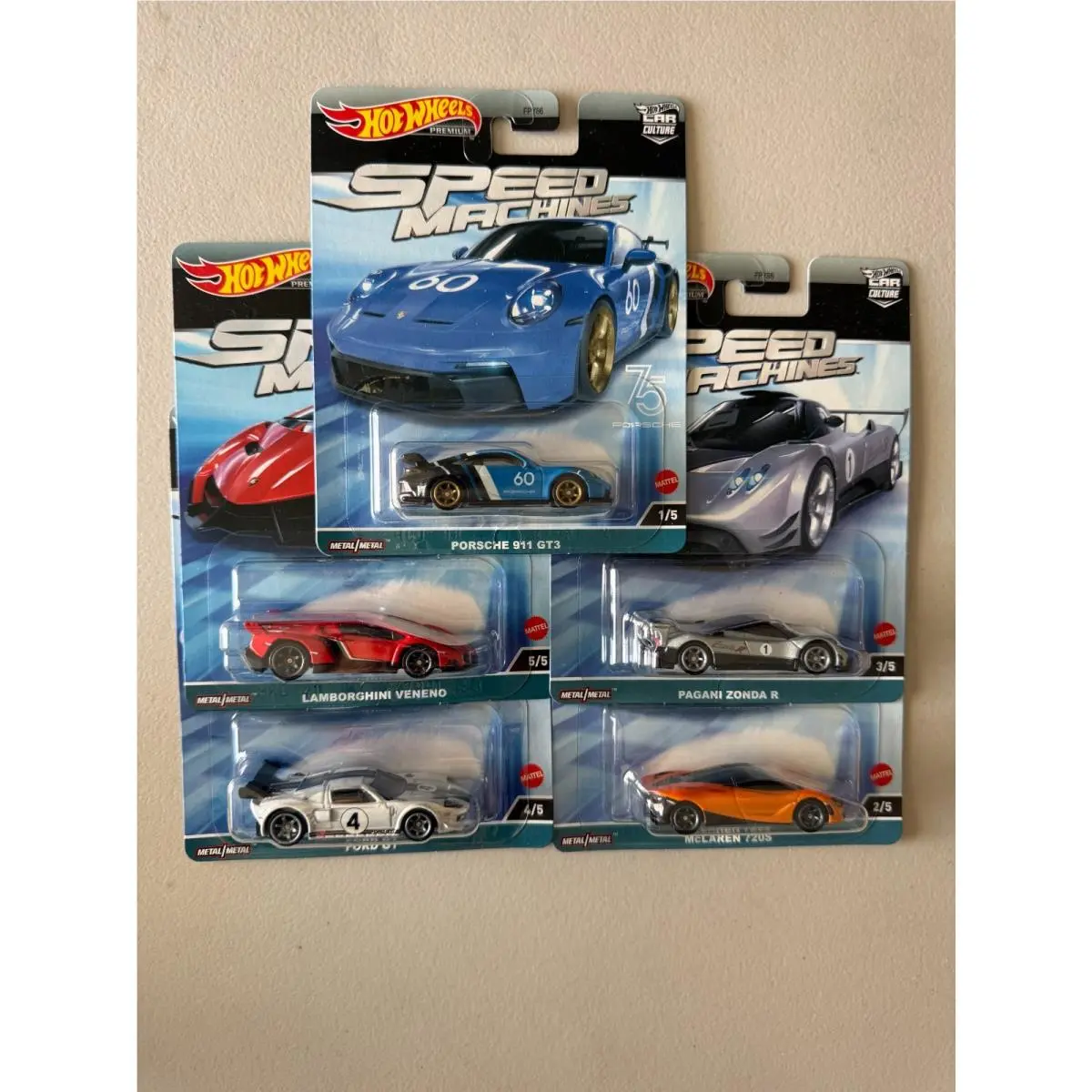 Hot Wheels Premium 2023 Car Culture Speed Machines 5 Cars Set BE4