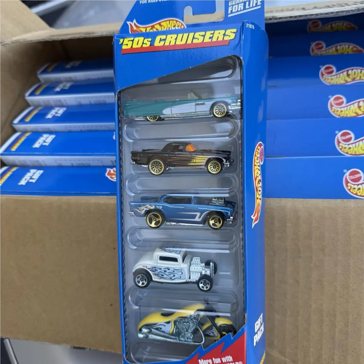 Full Case Of 12-Hot Wheels `50s Cruisers 5-Car Gift Pack-el Dorado Tbird Hot Rod