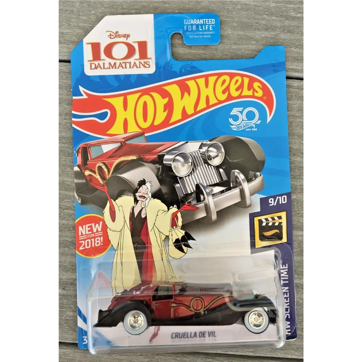 2018 Hot Wheels Super Treasure Hunt Cruella DE Vil 101 Dalmatians Screen Time 9