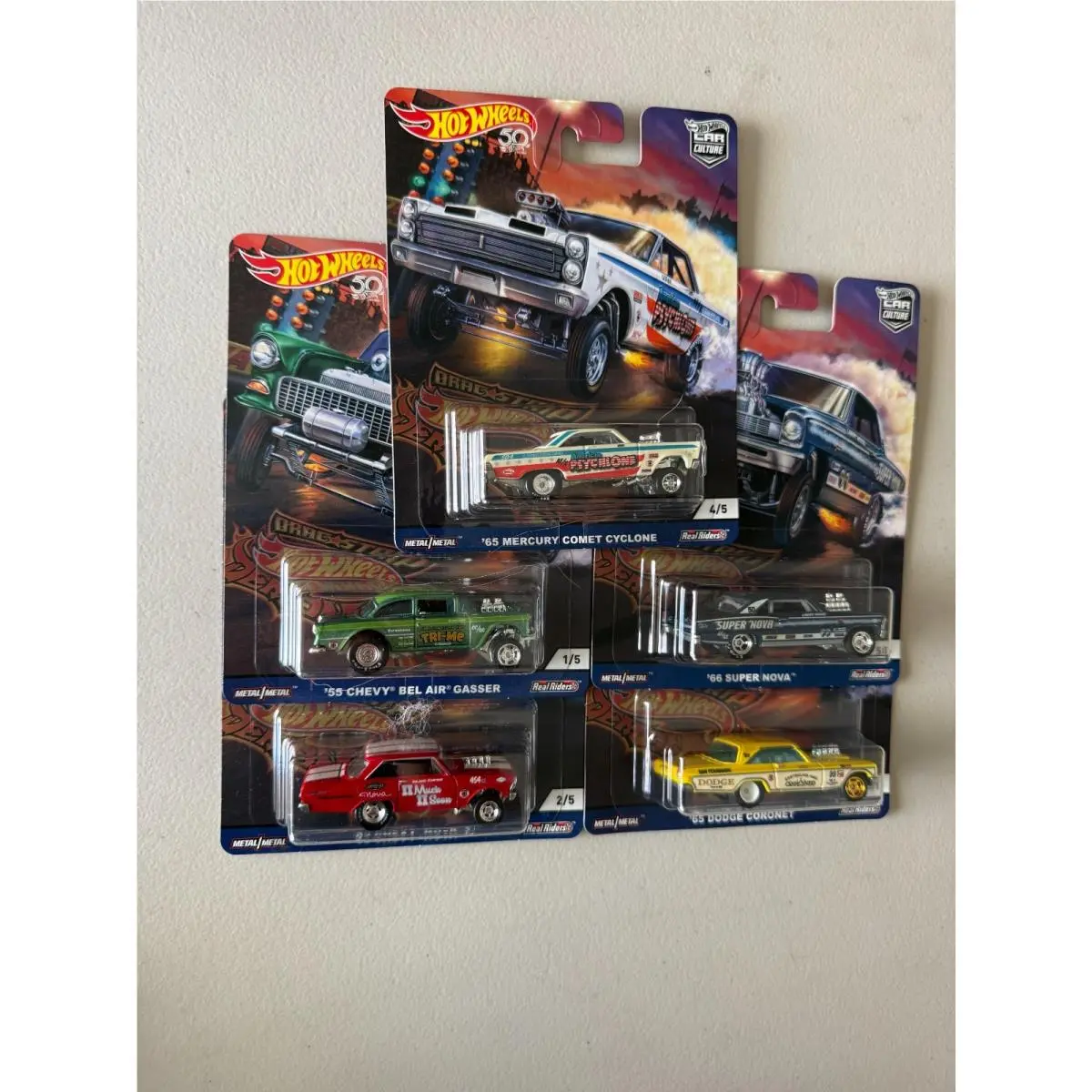 Hot Wheels Premium 2018 Drag Strip Demons Complete Set of 5 BF7