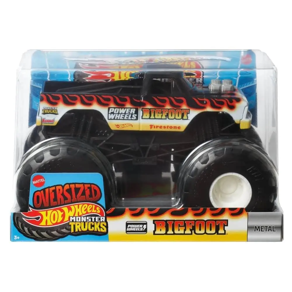 Monster Trucks Bigfoot 1:24 Scale Flames Toy For Ages 3+