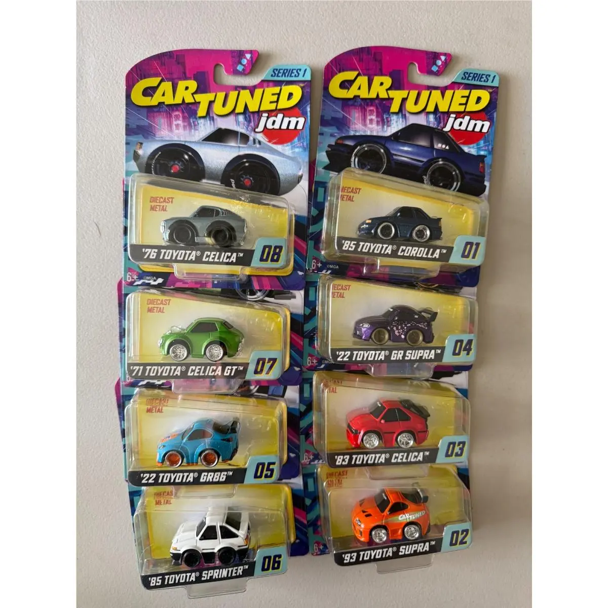 Mga Car Tuned Series 1 Jdm Complete Set Of 8 Cars BG2