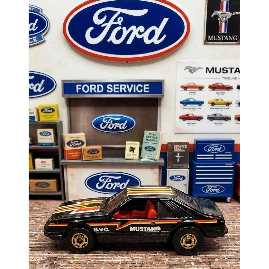 Hot Wheels 1979 Ford Mustang Svo Black Loose Fox Body w/ Gold Hot Ones