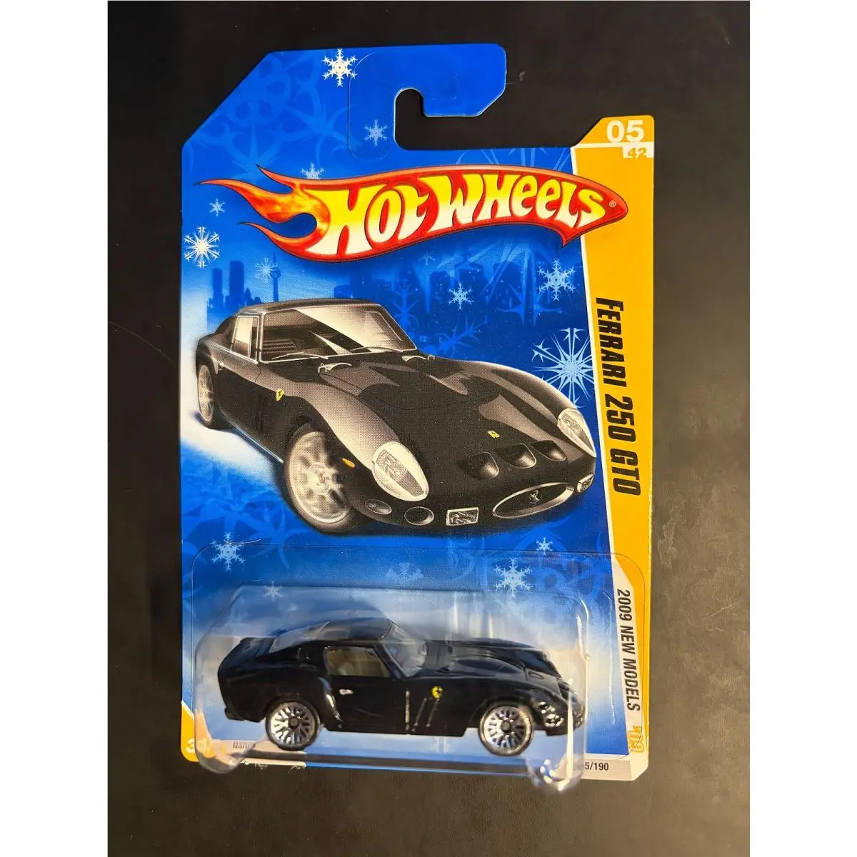 Hot Wheels Ferrari 250 Gto 2009 Models Black Target Snowflake Card