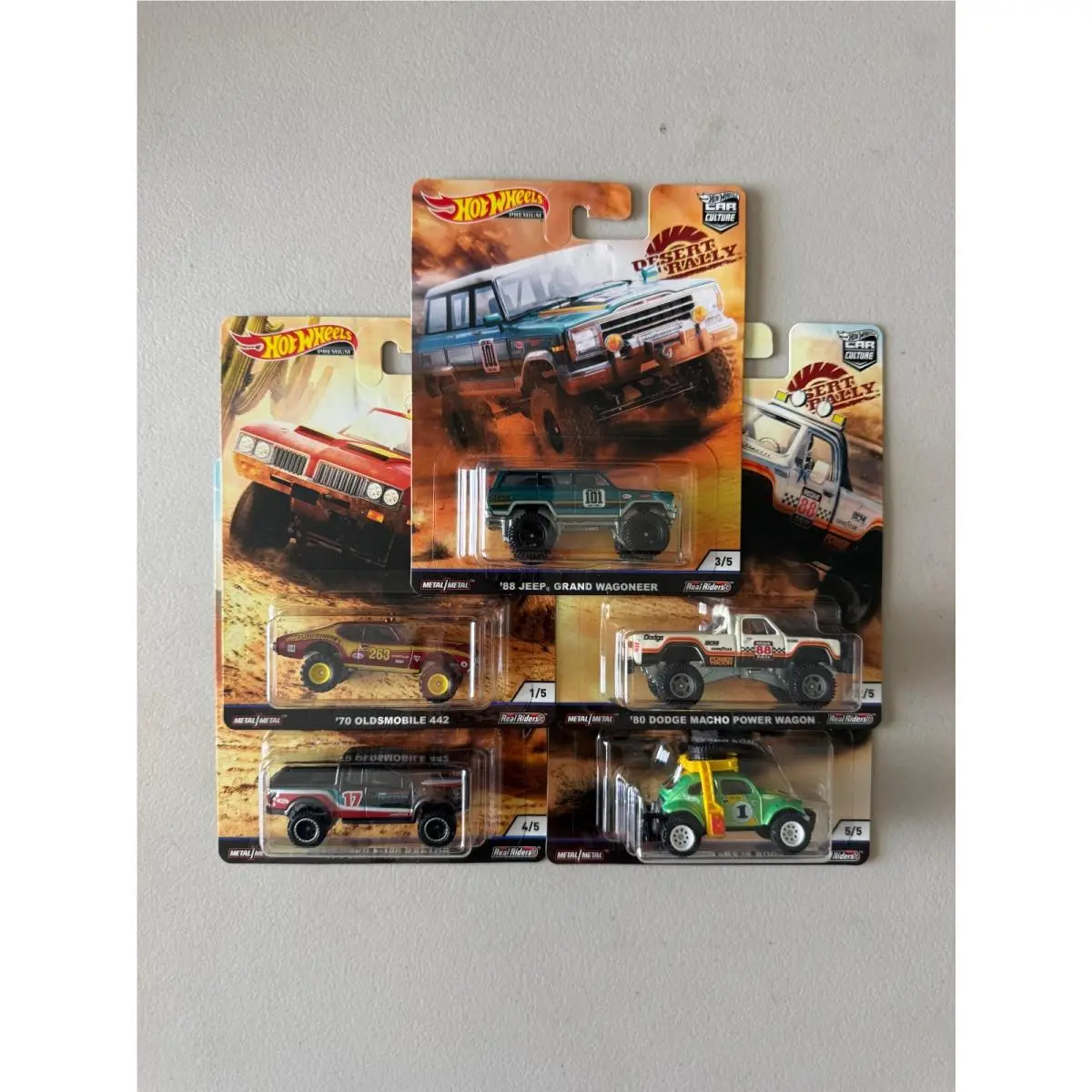 Hot Wheels Premium Desert Rally Complete Set 5 Car Culture Real Riders BF7