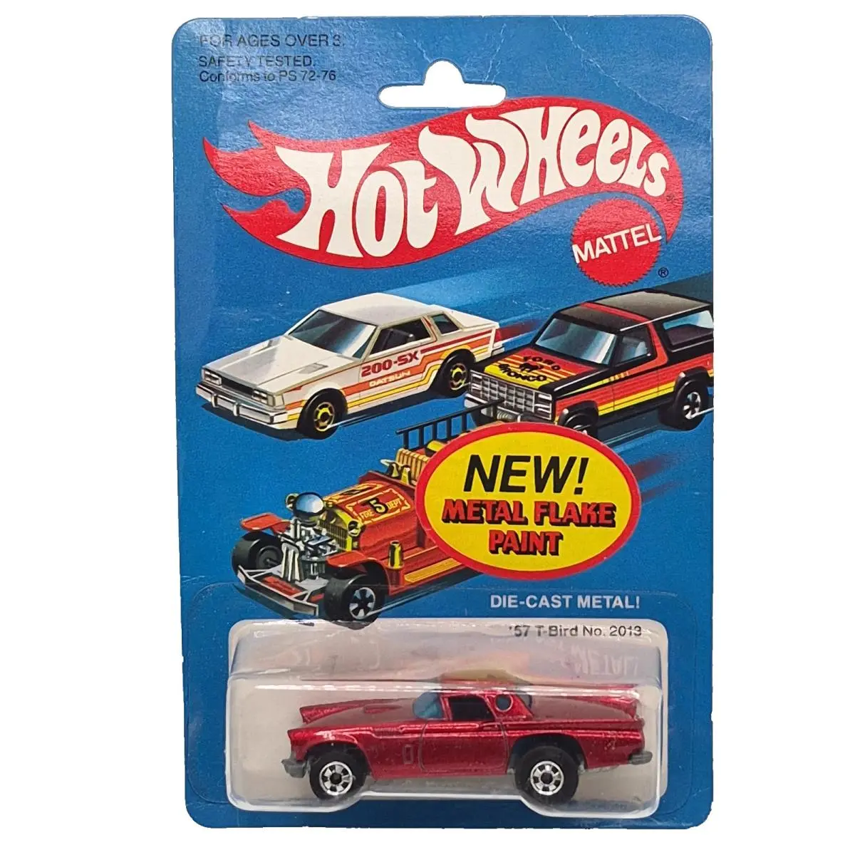 Hot Wheels ’57 T-bird 1977/1982 Metallic Red Blackwall - Made In Malaysia BP