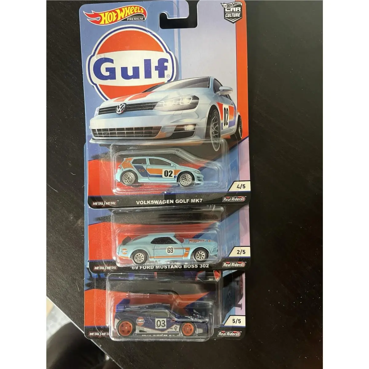 2019 Hot Wheels Car Culture Gulf VW Golf MK7 F1 Gtr Mustang Boss 302