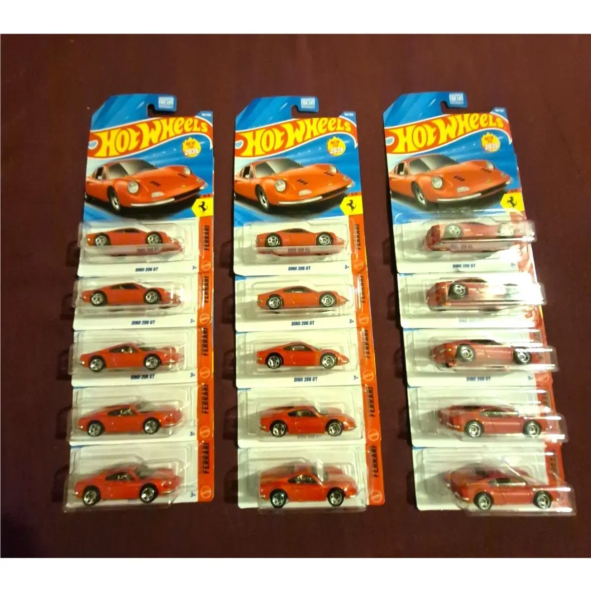 2026 Hot Wheels G Case Ferrari Dino 206 Gt--lot OF 15 Vhtf