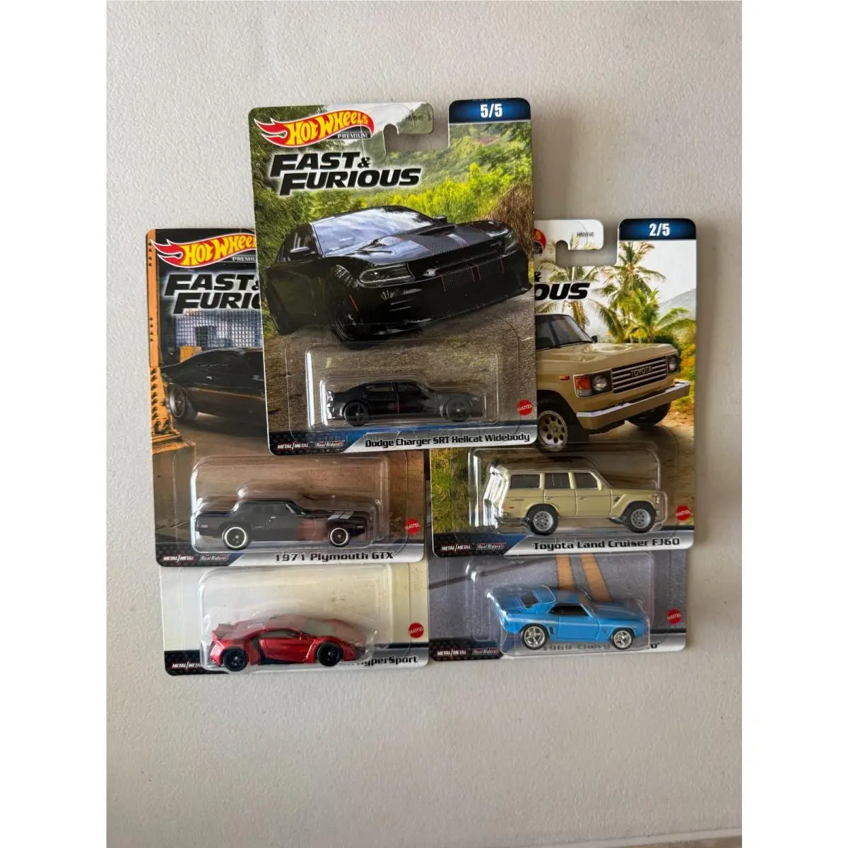 Hot Wheels Premium Fast Furious 2023 Complete Set of 5 Cars HNW46-B BE5