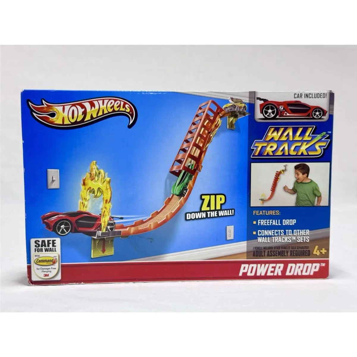 Hot Wheels Zip Down The Wall Power Drop Free Fall Set