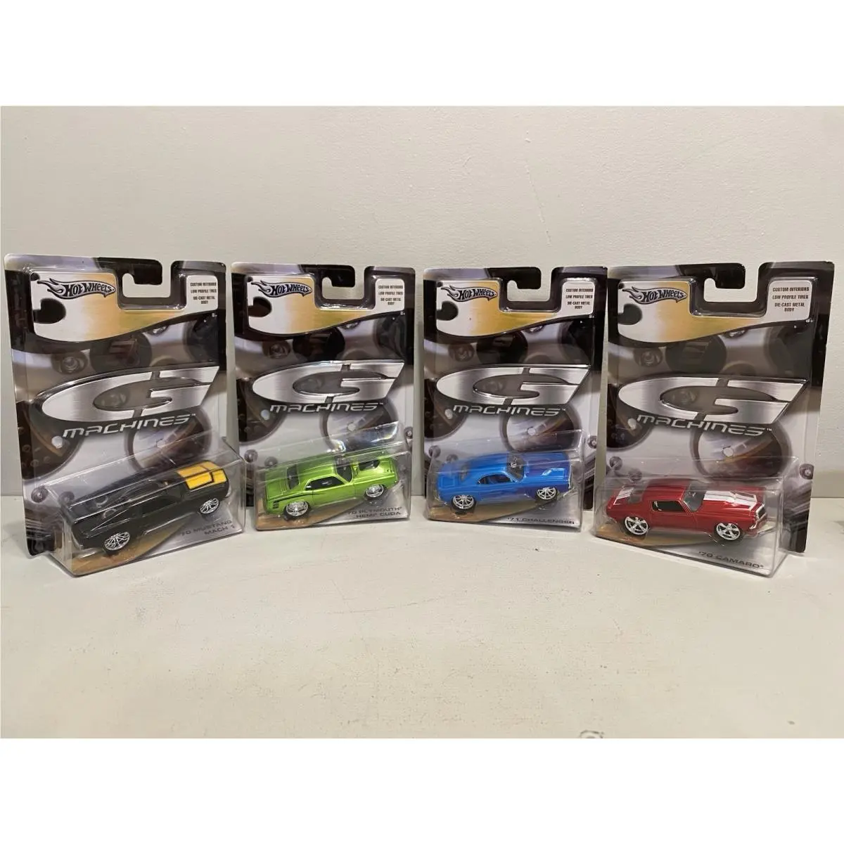 Hot Wheels G Machines 1:50 Set Of 4 Cars ‘70 Mustang Hemi Cuda Camaro Challenger