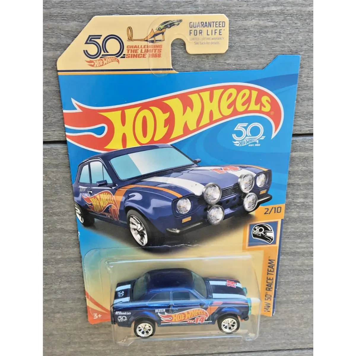 2018 Hot Wheels Super Treasure Hunt 70 Ford Escort RS1600 HW 50th Race Team 50