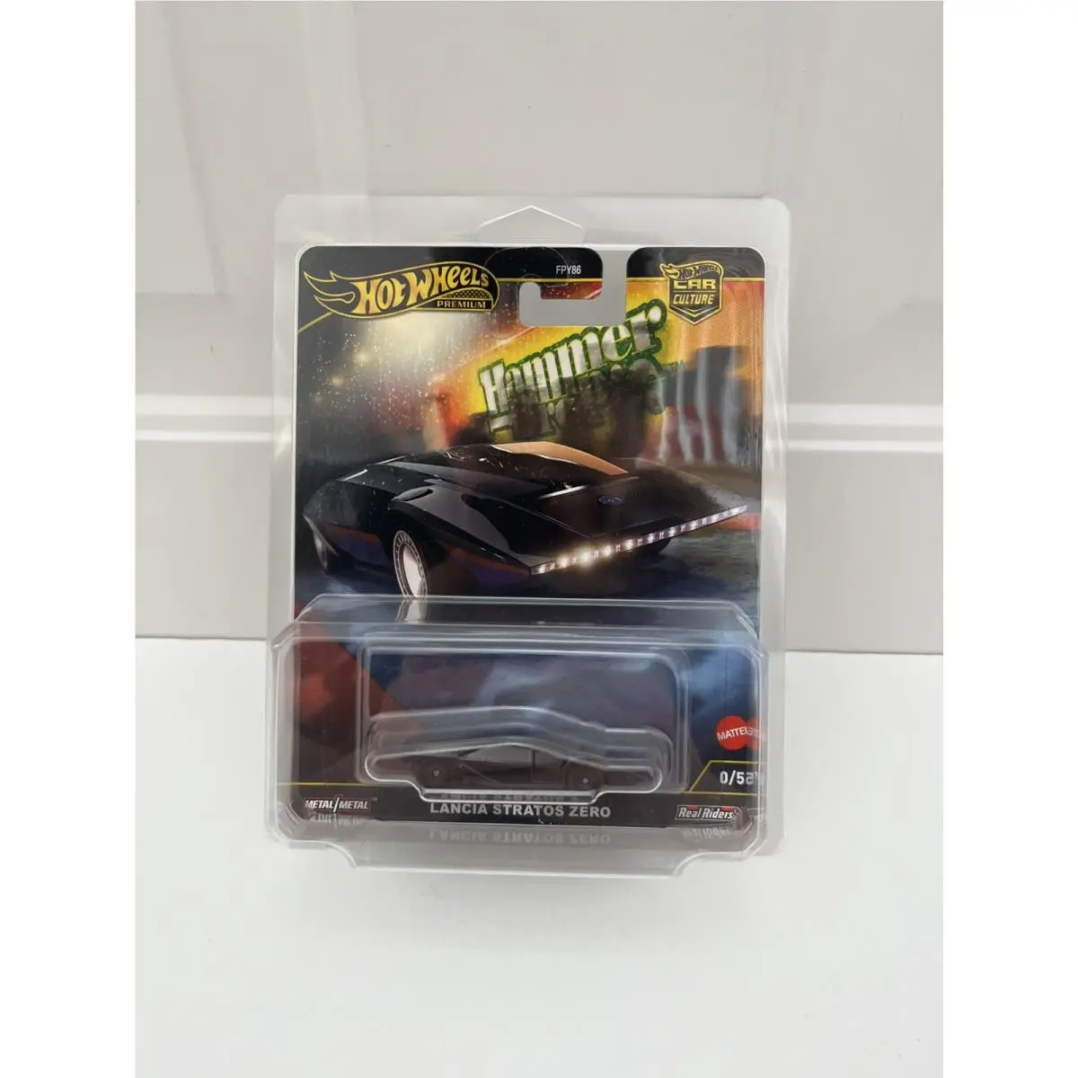 Hot Wheels 2025 Hammer Drop Lancia Stratos Zero Chase 0/5 + Protector