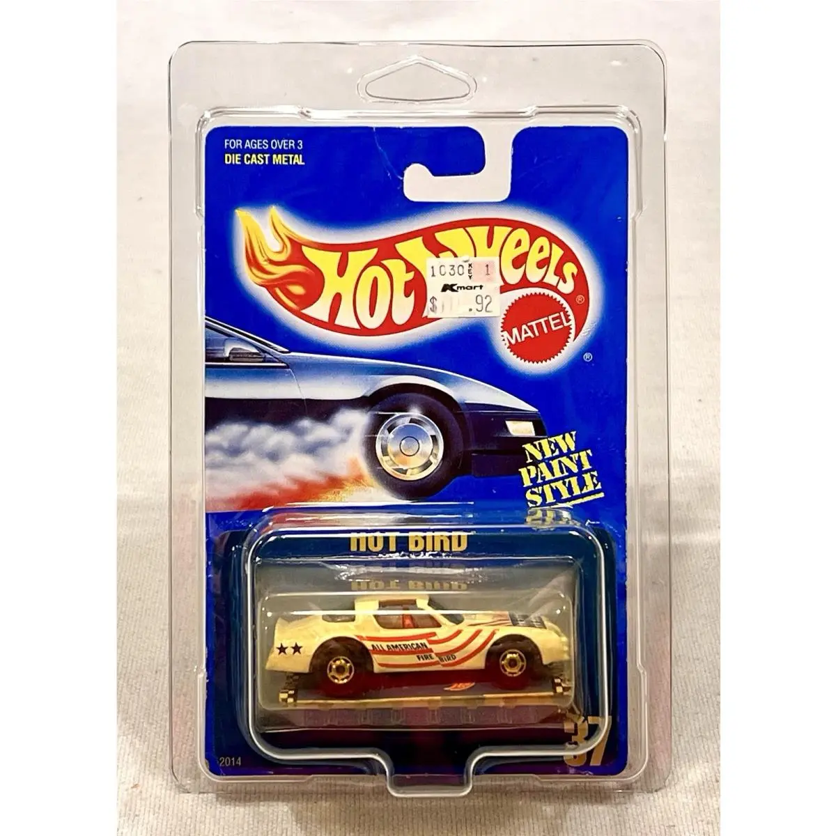 1989 Hot Wheels Hot Bird All American Firebird White Pontiac w/ Rare Gho 37 Moc