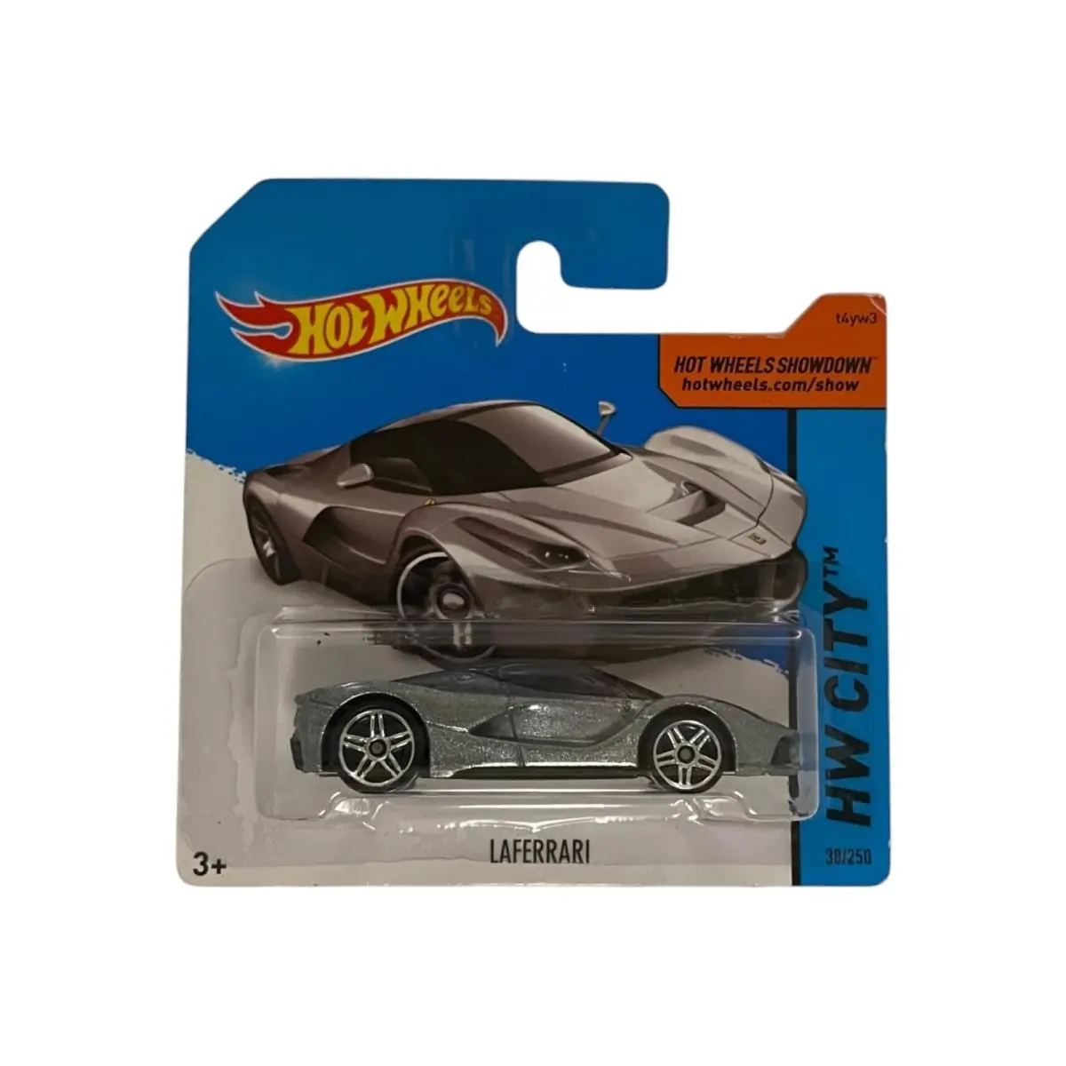 Hot Wheels Ferrari Laferrari Silver 2014 HW City 38/250 W/protector