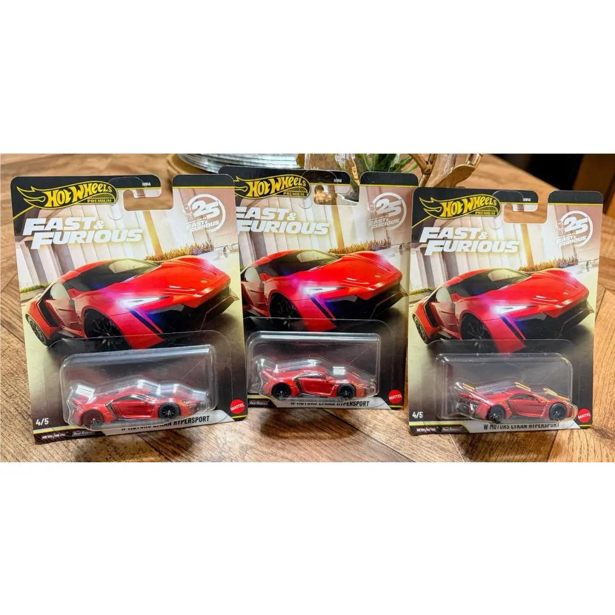 Hot Wheels Fast Furious 1:64 Lykan Hypersport Red Black Real Riders Lot 3