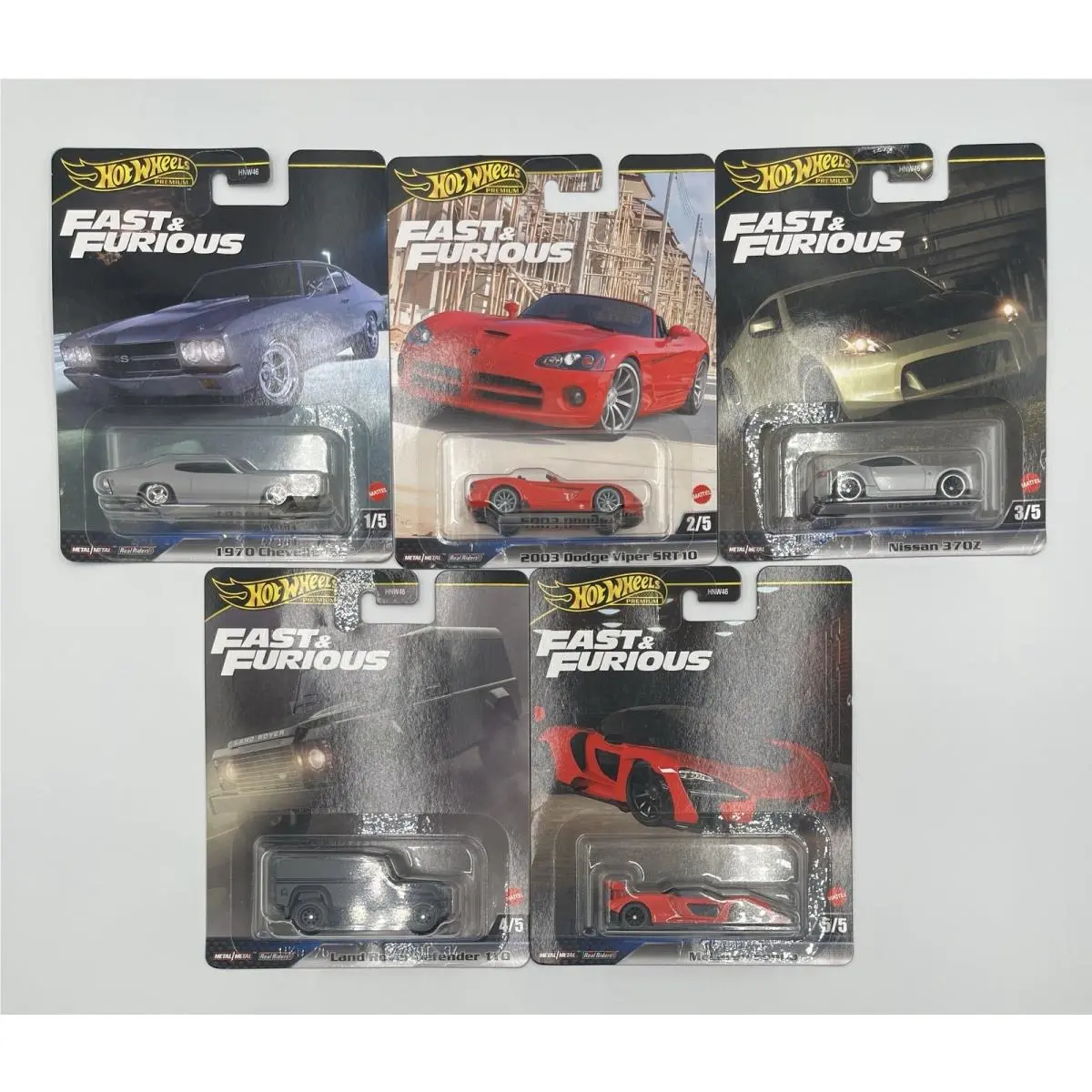 2025 Hot Wheels Premium 1:64 Fast and Furious Viper 5 Set HNW46