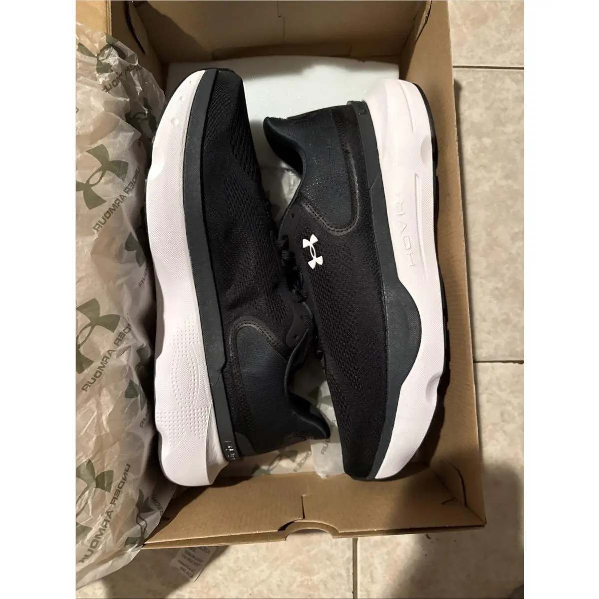 Under Armour Hovr Infinite Pro 2 Black Anthracite Lace-up Mesh Men’s Sneaker