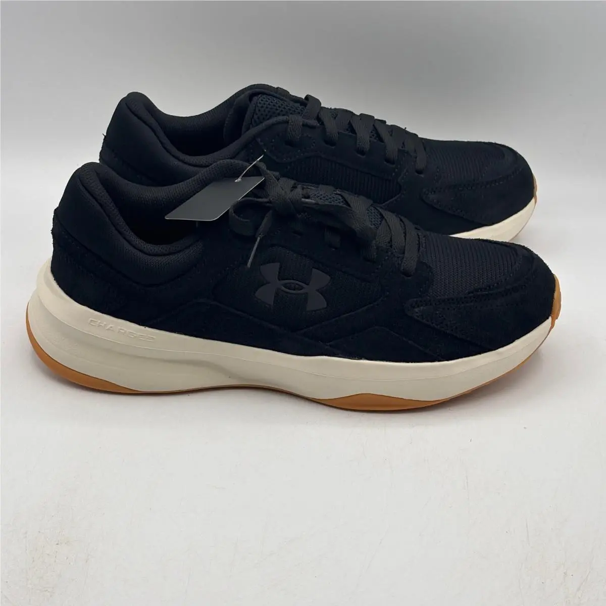 Under Armour UA Edge Suede Mens 9.5 Black Charged Training Shoes 3027731-001
