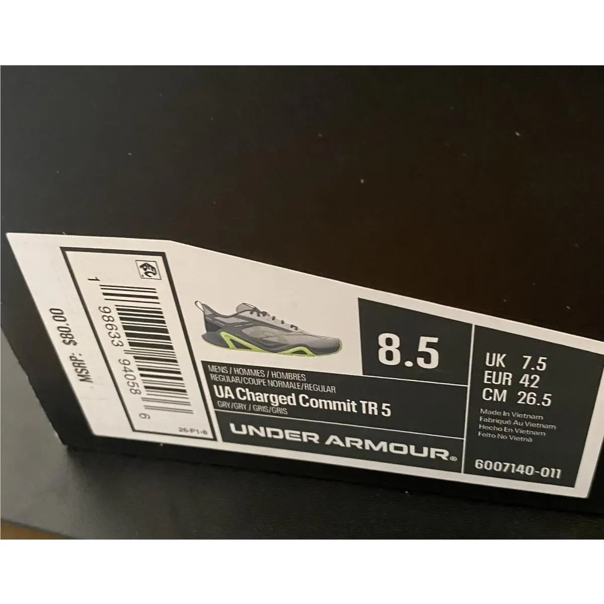 Under Armour shoes - Charged Commit TR 3 - Charged Commit - Gray 2