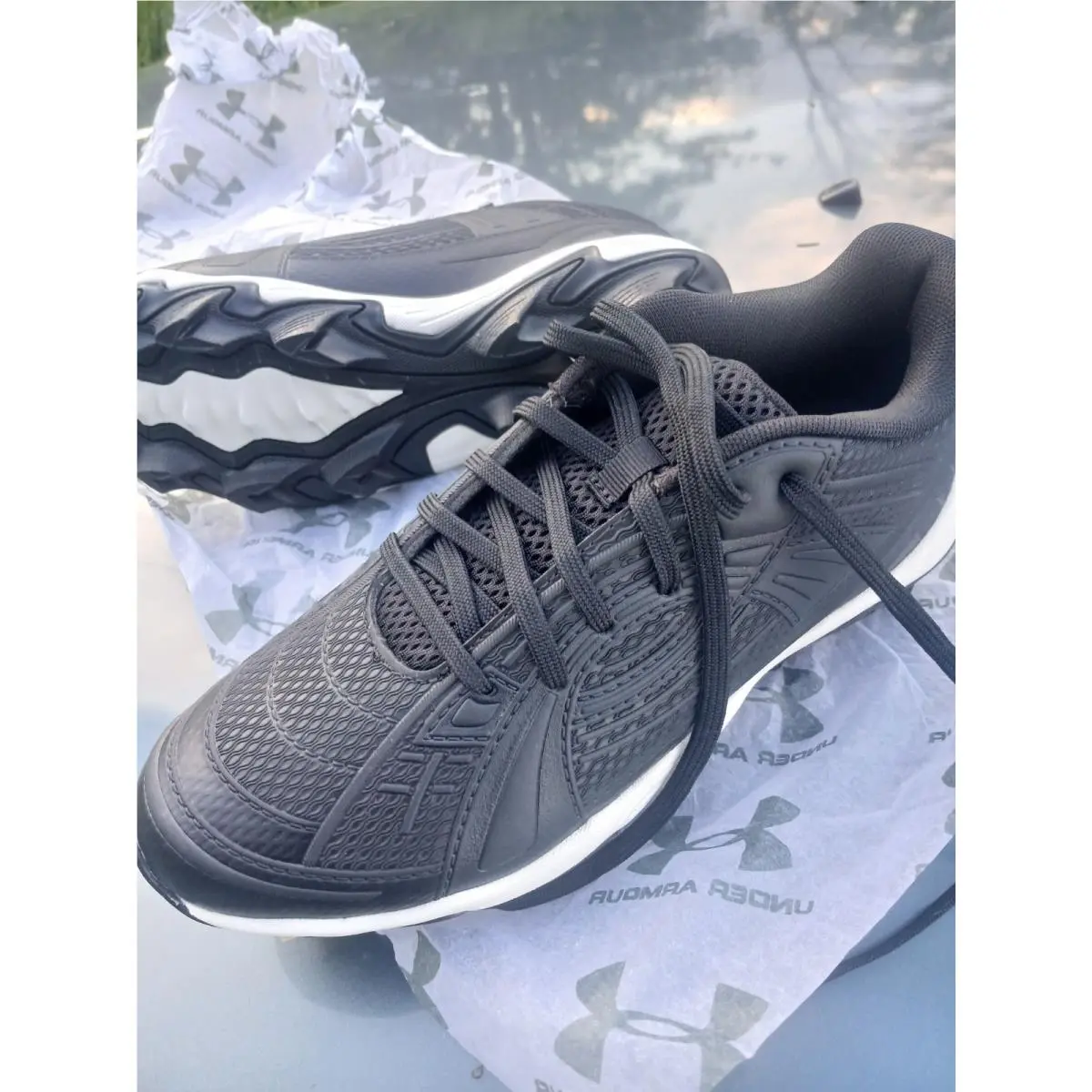 Under Armour shoes - Under Armour Glyde Sola RM - Black/White/Black 8
