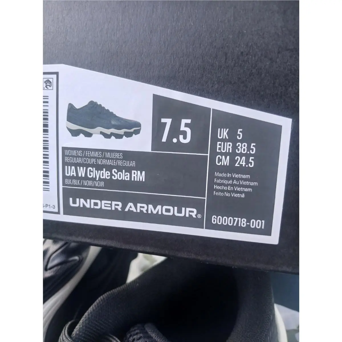 Under Armour shoes - Under Armour Glyde Sola RM - Black/White/Black 1