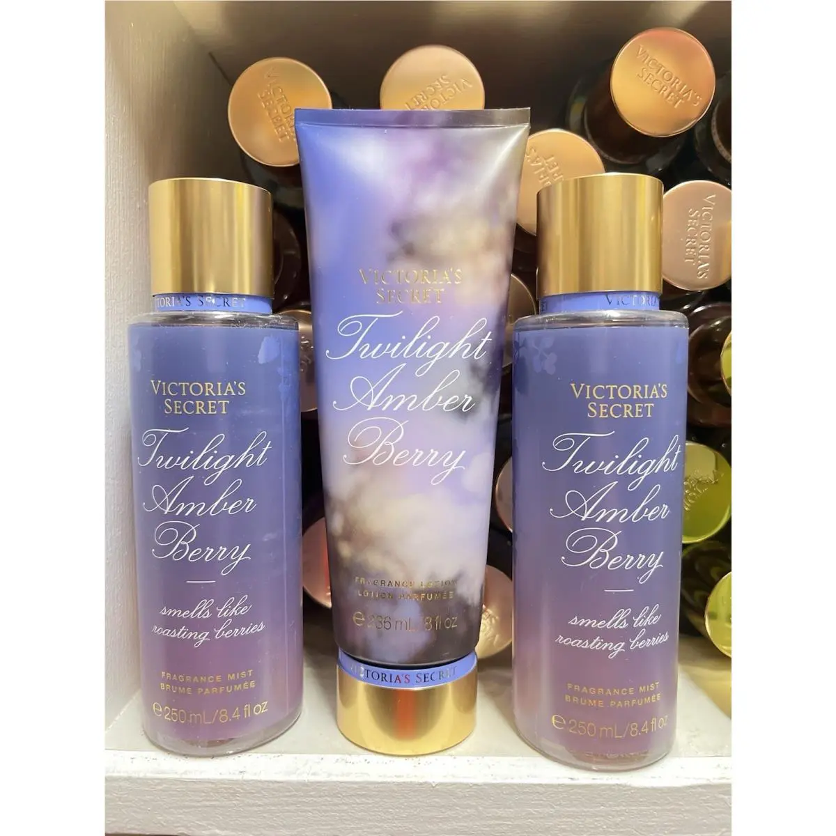 Victoria’s Secret 2 Twilight Amber Berry Fragrance Mist 8.4oz 1 Lotion Lot