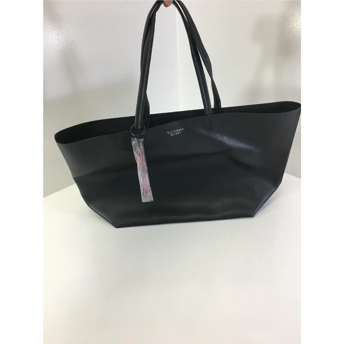 Victorias Secret Womens Large Leather Tote Black by Victoria's Secret